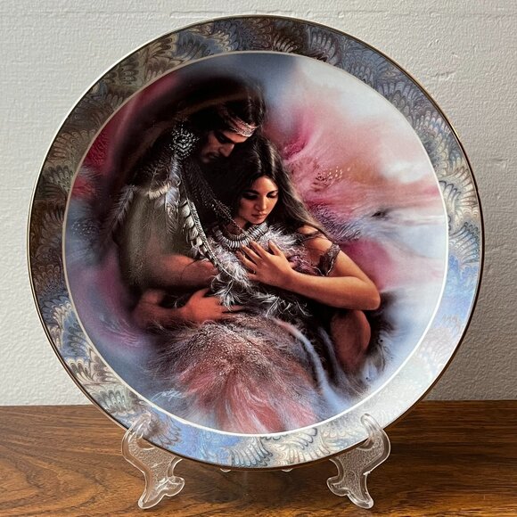 Lee Bogle The Heart's Desire Plate #6 in Soul Mates Collection Native American - Picture 1 of 8